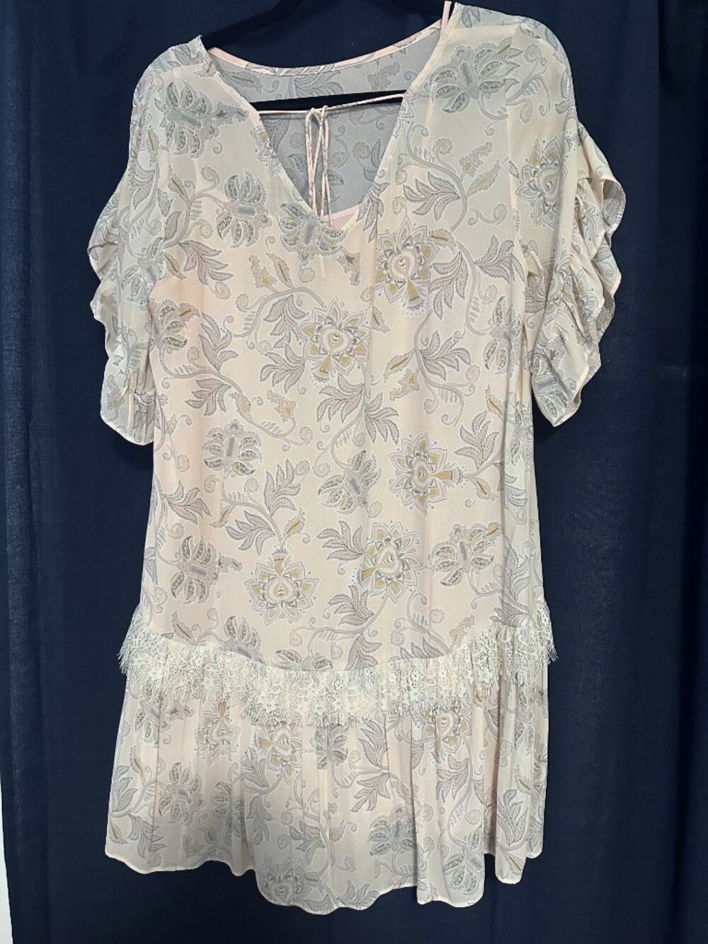 Loft Pink Fringe Dress